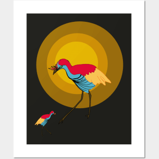 Sunrise Two Birds Posters and Art